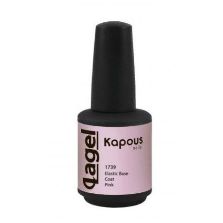 Покрытие базовое эластичное Kapous Lagel "Elastic Base Coat Pink", 15 мл